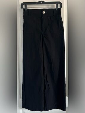 Women’s Maeve Colette Anthropology Black Wide-Leg Pants Size 24
